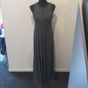 LOFT Striped Maxi Dress
